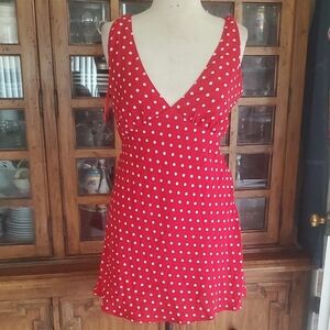 Princess Polly Red Polka Dot Mini Dress